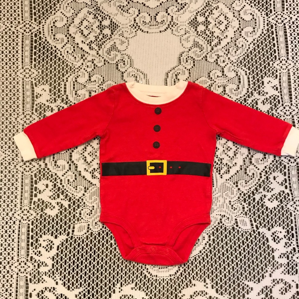 9 month infant Carter’s long sleeve Santa onesie